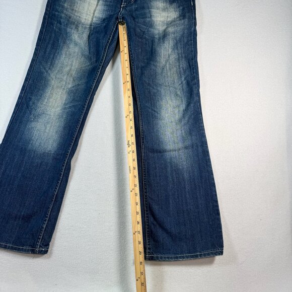 Helix Jeans Mens 32 Blue Straight Leg Mid Rise Dark Wash - Picture 5 of 10